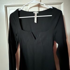 Black Free People Bodysuit